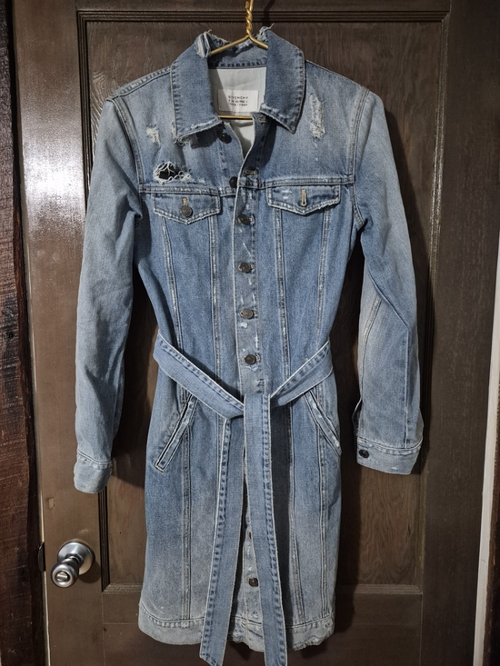 Givenchy Dresses & Skirts - Distressed Light Blue Denim Trench Jacket - Women's